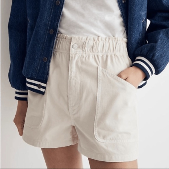 Madewell Denim Pull-On Paperbag Utility Shorts - Picture 1 of 6